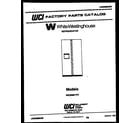White-Westinghouse RS229MCV0 front cover diagram
