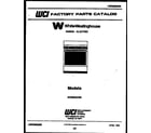White-Westinghouse KF560GDW6 cover diagram