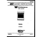 White-Westinghouse KF100KDW4 cover diagram