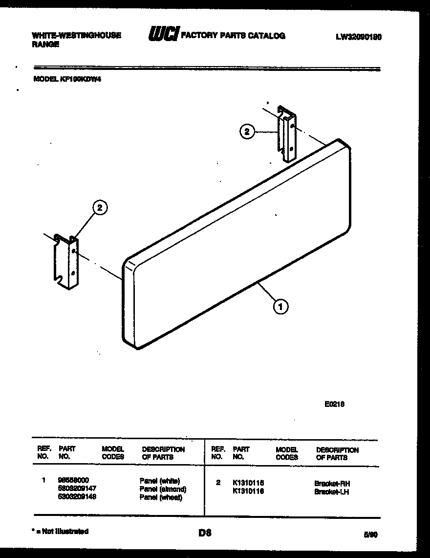 Panel with bracket