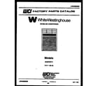 White-Westinghouse AK087N7V1 front cover diagram