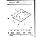 White-Westinghouse KF420GDF5 cooktop parts diagram