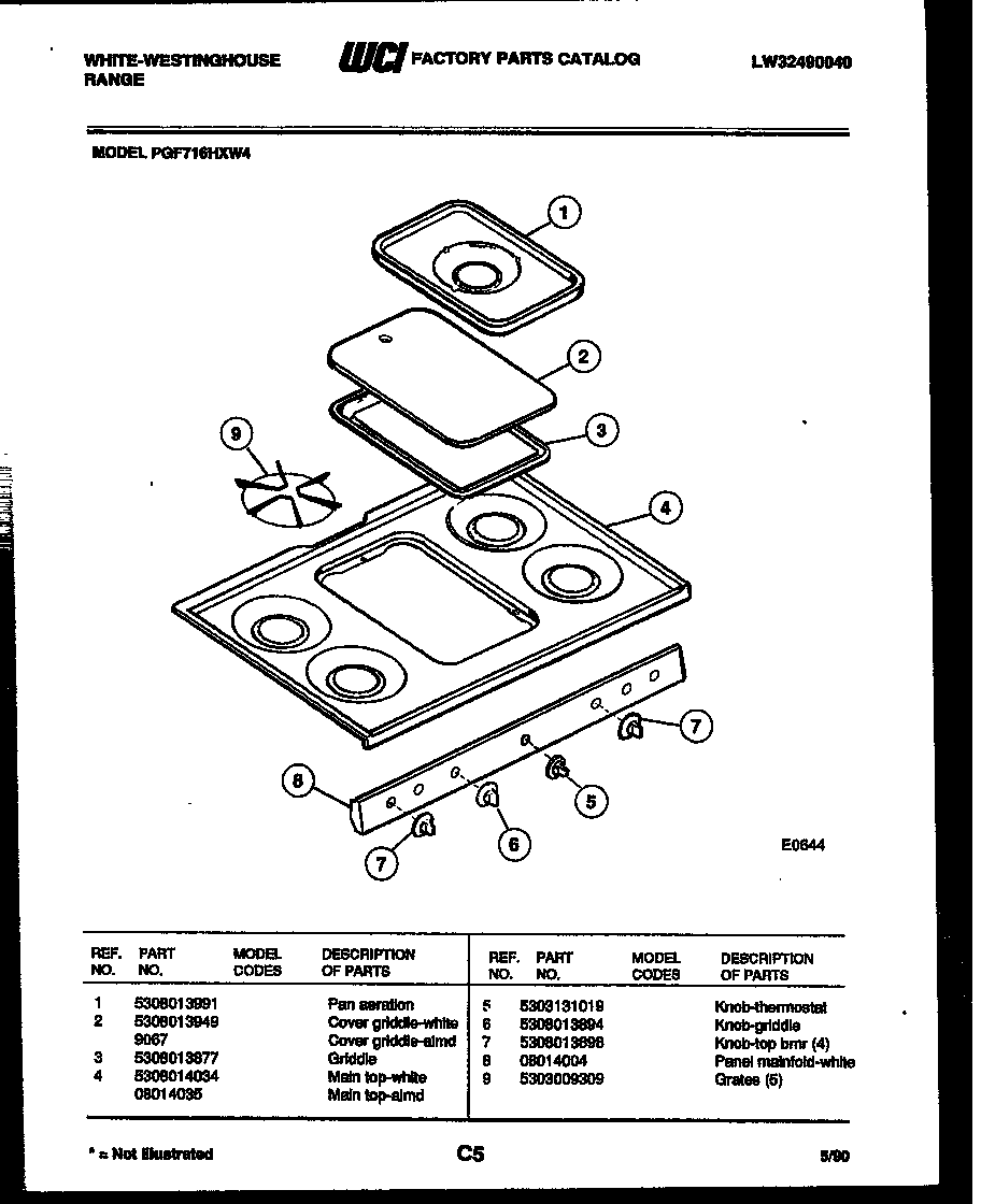 Cooktop parts