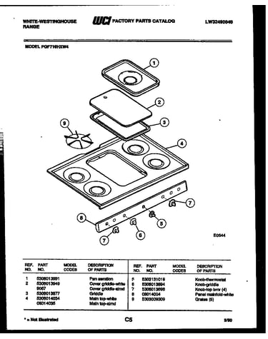 Cooktop parts