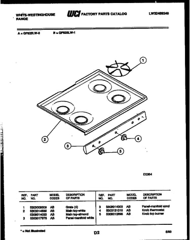 Cooktop parts