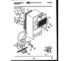 White-Westinghouse PRT154MCW0 system and automatic defrost parts diagram