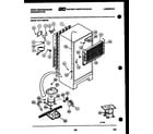 White-Westinghouse PRT173MCF0 system and automatic defrost parts diagram