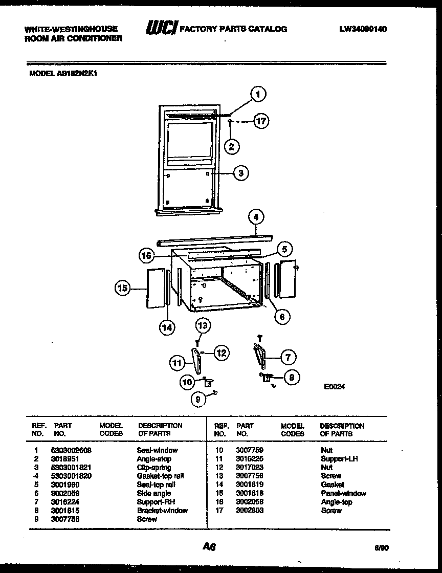 Cabinet and installation parts