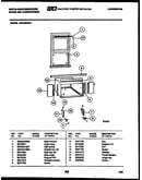 Cabinet and installation parts
