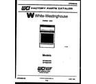 White-Westinghouse GF780KXD3 cover page diagram