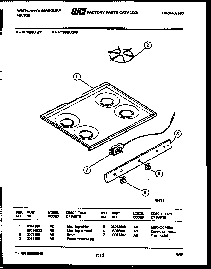 Cooktop parts