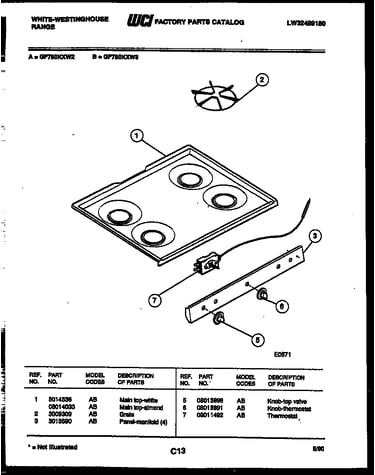 Cooktop parts