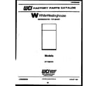 White-Westinghouse RT175MCD1 cover page diagram