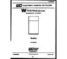 White-Westinghouse RT175MCW1 cover page diagram