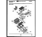 White-Westinghouse RT175MCF1 shelves and supports diagram