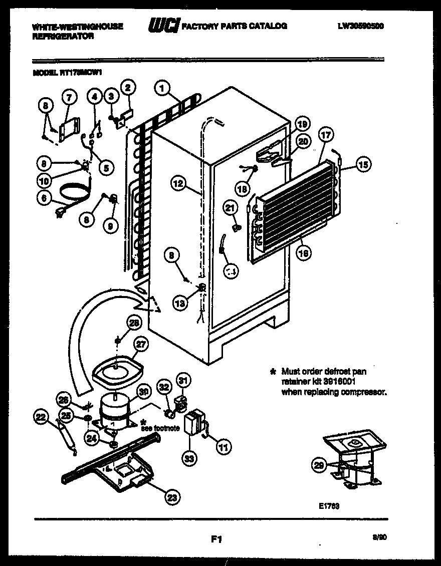 System and automatic defrost parts