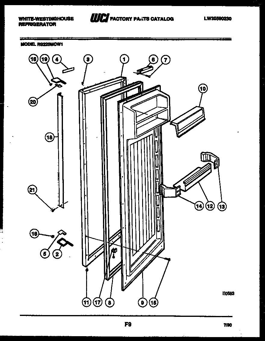 Refrigerator door parts