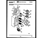 White-Westinghouse RS220MCF1 shelves and supports diagram