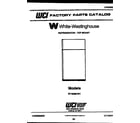 White-Westinghouse RT195MCH1 cover page diagram