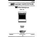 White-Westinghouse GF620NW1 cover page diagram