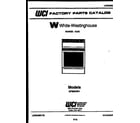 White-Westinghouse GF860NW1 cover page diagram