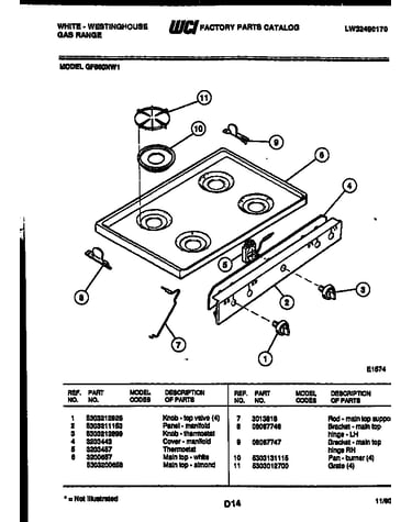 Cooktop parts