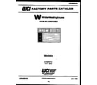 White-Westinghouse AC086N7A1 front cover diagram