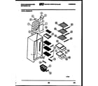 White-Westinghouse RS220MCF0 shelves and supports diagram