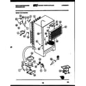 White-Westinghouse RTG174GCW3D system and automatic defrost parts diagram