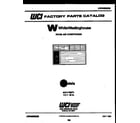 White-Westinghouse AH117N2T1 front cover diagram