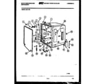 White-Westinghouse SU211MR1 tub and frame parts diagram