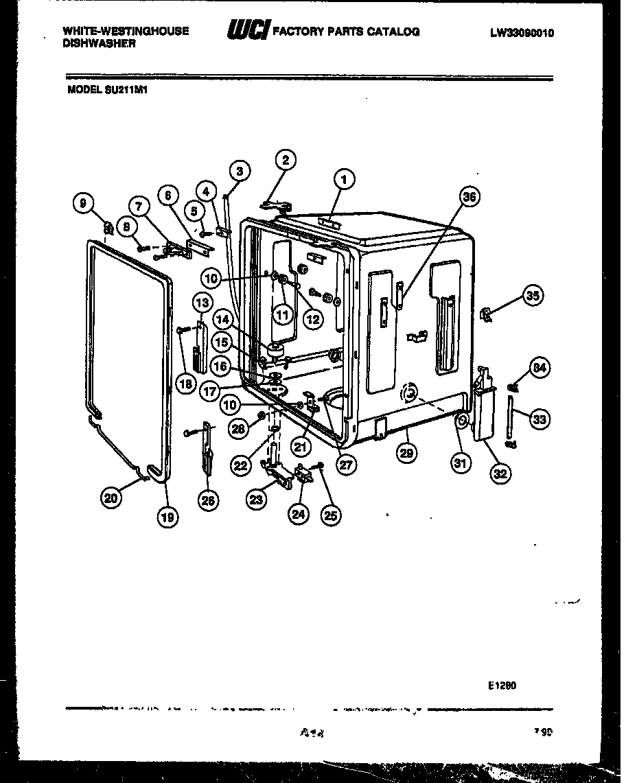 Tub and frame parts
