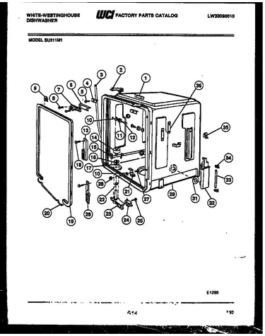 Tub and frame parts