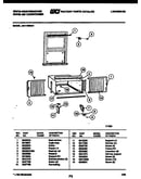 Cabinet and installation parts