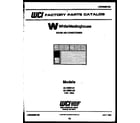 White-Westinghouse AL106N1A2 front cover diagram