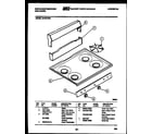 White-Westinghouse GF201NW2 backguard and cooktop parts diagram