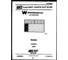White-Westinghouse AS226N2K1 front cover/text only diagram
