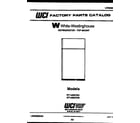 White-Westinghouse RT143NCDB cover page diagram
