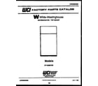 White-Westinghouse RT150MCD0 cover page diagram