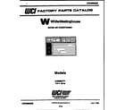 White-Westinghouse AH086N7T1 front cover diagram