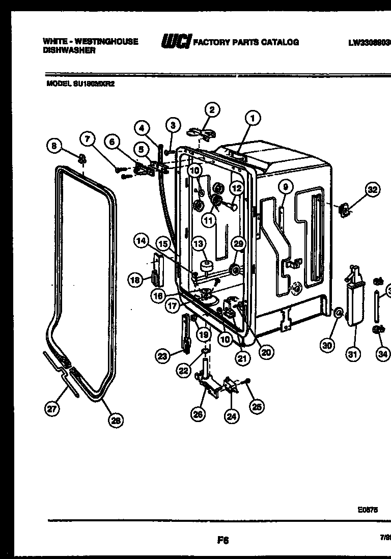 TUB AND FRAME PARTS