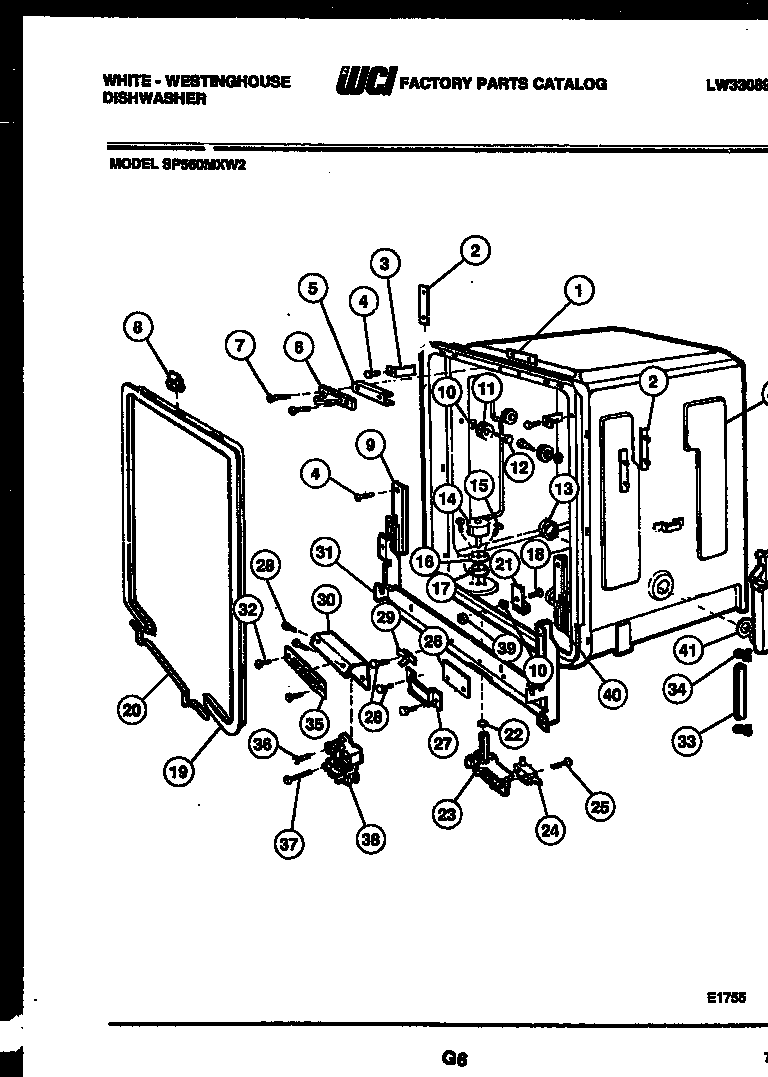 Tub and frame parts