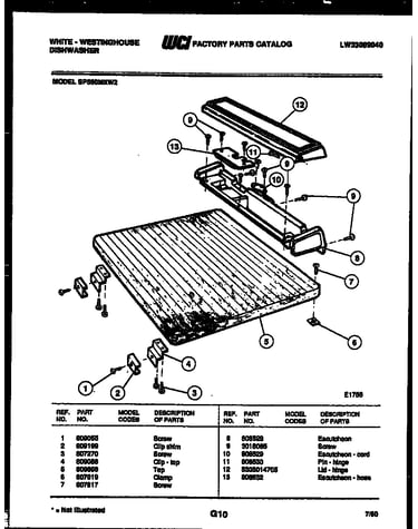 Top and miscellaneous parts
