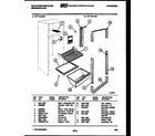 White-Westinghouse RT114LLD3 shelves and supports diagram