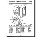 White-Westinghouse RT114LLD3 system and automatic defrost parts diagram