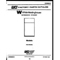 White-Westinghouse RT217MCH2 cover page diagram