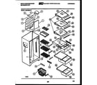 White-Westinghouse RS249MCD1 shelves and supports diagram