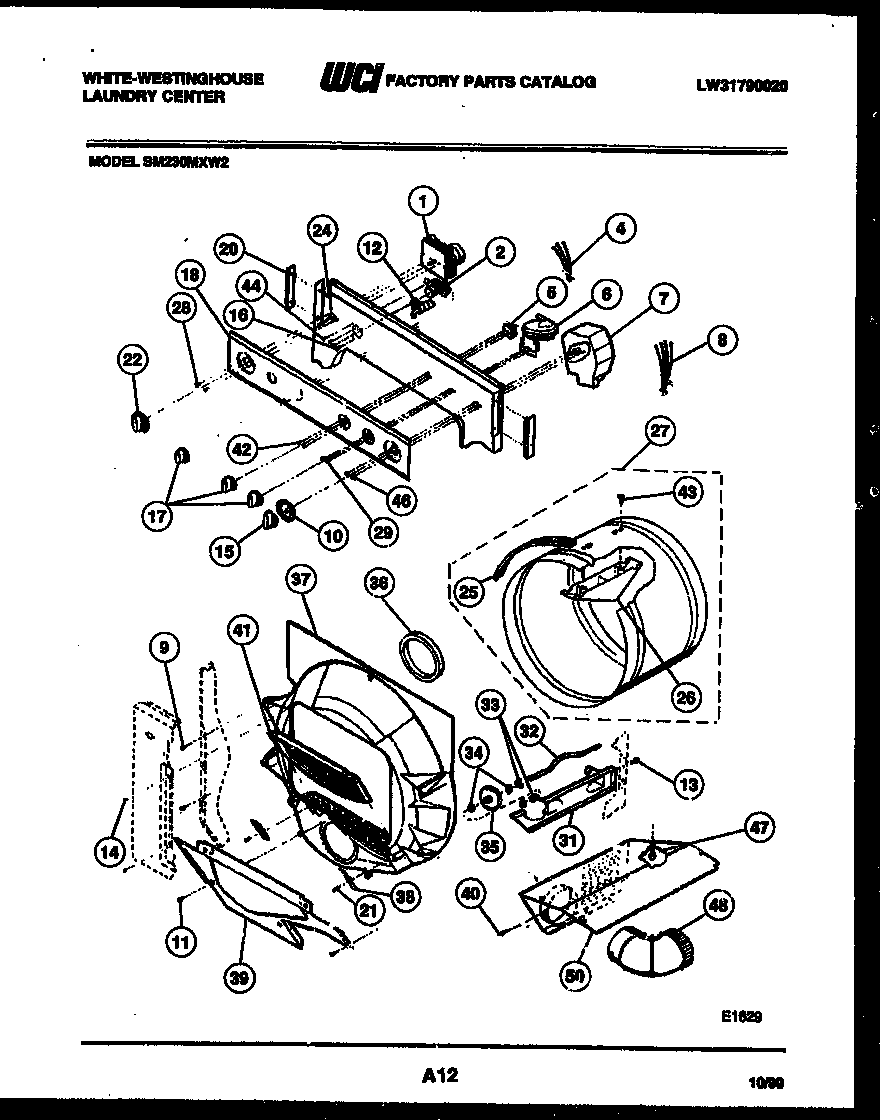 CONSOLE, CONTROL AND DRUM PARTS