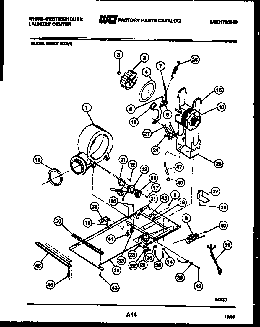 Motor, blower and installation parts