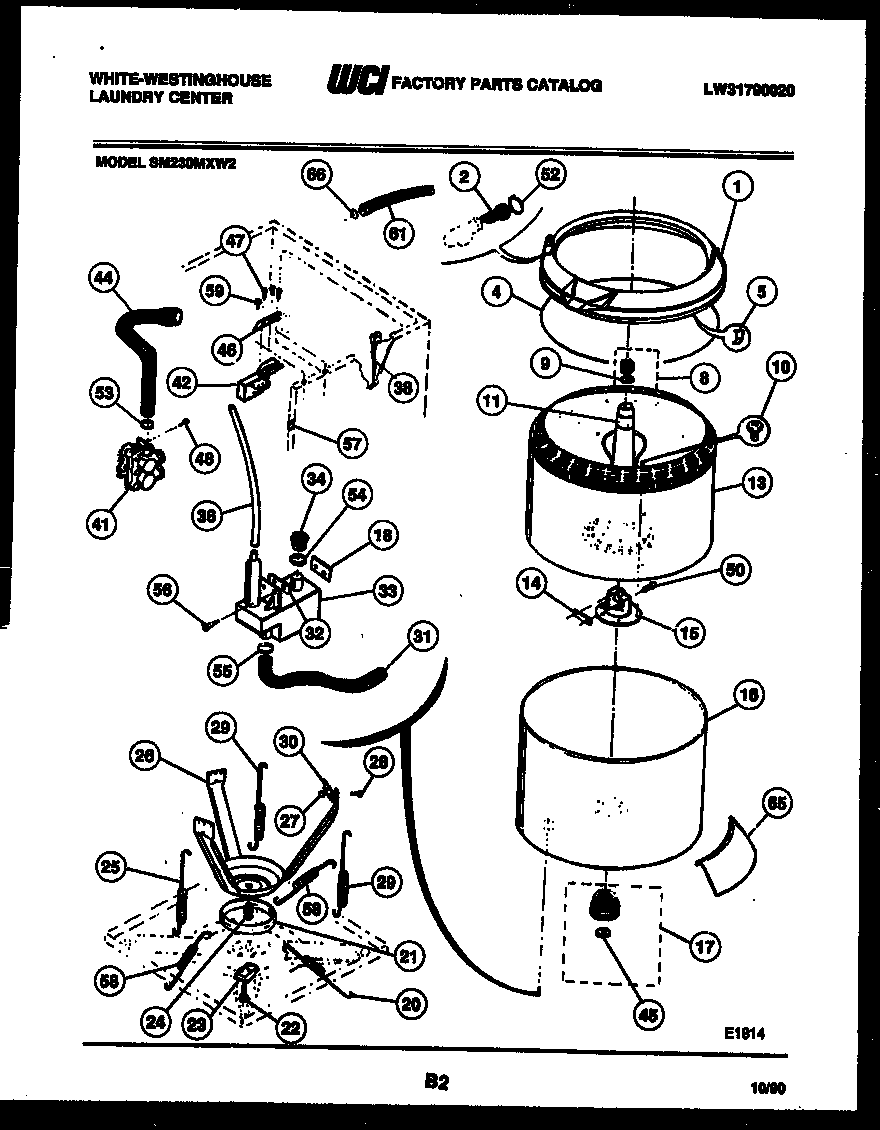 Tubs, water valve and lid switch